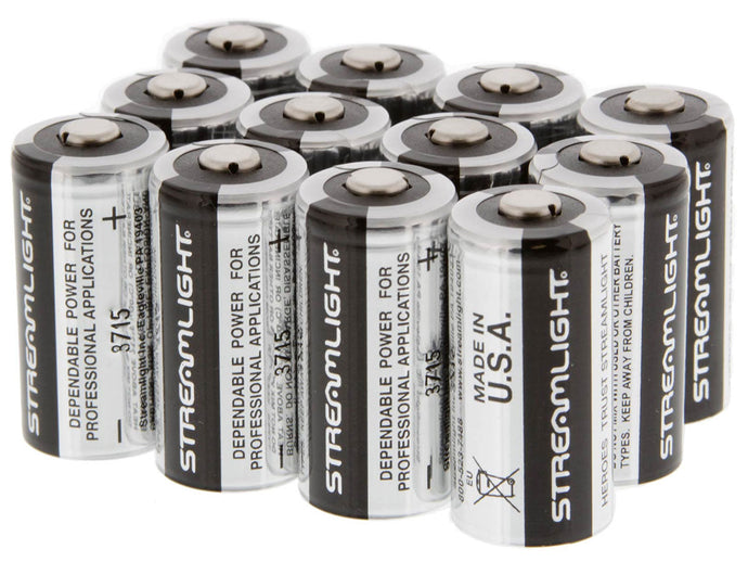 Streamlight 85177 12 Pack 3v CR123A Lithium Cell Batteries